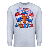 Heather Grey 4th of July America ice creams Premium Sweatshirt - Neo Western