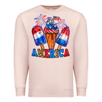 Pale Pink 4th of July America ice creams Premium Sweatshirt - Neo Western