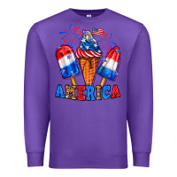 Purple 4th of July America ice creams Premium Sweatshirt - Neo Western