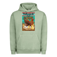 Pigment Oil Green Western Welcome To Our Coop Urban Hoodie - LillyAllenDesigns