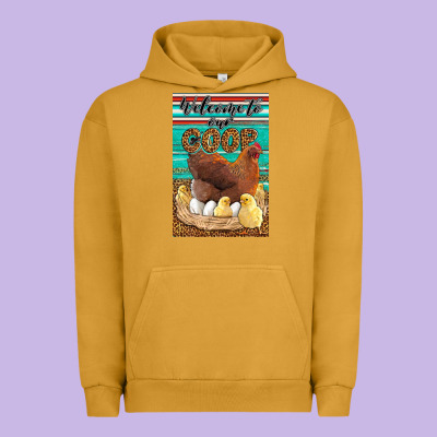 Western Welcome To Our Coop Urban Hoodie Designed By Lillyallendesigns
