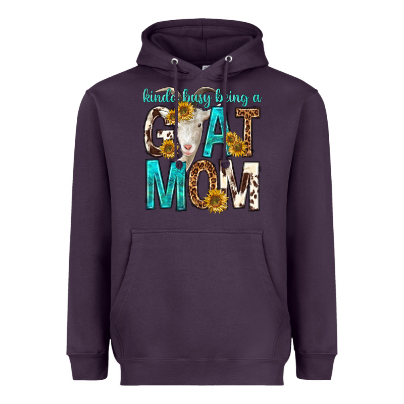 Kinda Busy Being A Goat Mom Heavyweight Hoodie by texasbilliewilder | Teevron