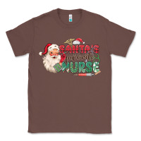 Chestnut Santa's Favorite Nurse Classic Tee - MaliasSmallBusiness