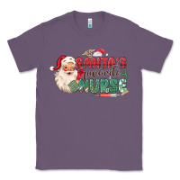 Lavender Santa's Favorite Nurse Classic Tee - MaliasSmallBusiness