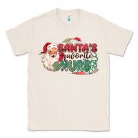 Natural Santa's Favorite Nurse Classic Tee - MaliasSmallBusiness