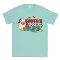 Seafoam Santa's Favorite Nurse Classic Tee - MaliasSmallBusiness