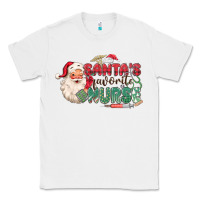 White Santa's Favorite Nurse Classic Tee - MaliasSmallBusiness