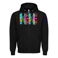 Black tie dye brushstrokes Zipper Hoodie - RanaPortraitStore