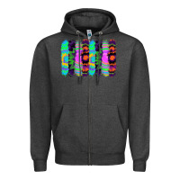 Charcoal Heather tie dye brushstrokes Zipper Hoodie - RanaPortraitStore