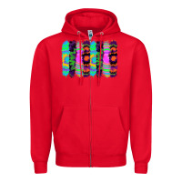Red tie dye brushstrokes Zipper Hoodie - RanaPortraitStore