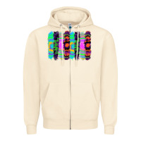 Sandshell tie dye brushstrokes Zipper Hoodie - RanaPortraitStore