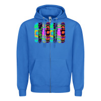 True Royal tie dye brushstrokes Zipper Hoodie - RanaPortraitStore