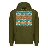 Army Green aztec cowhide seamless Premium Hoodie - AdoDesignShop