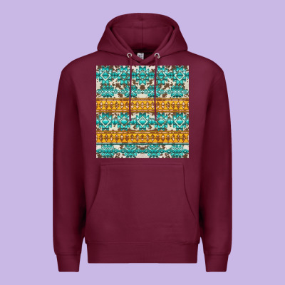 Aztec Cowhide Seamless Premium Hoodie Designed By Adodesignshop