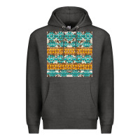 Charcoal Heather aztec cowhide seamless Premium Hoodie - AdoDesignShop
