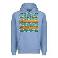 Colony Blue aztec cowhide seamless Premium Hoodie - AdoDesignShop