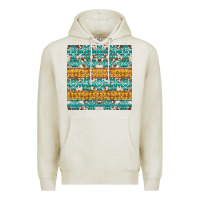 Oatmeal Heather aztec cowhide seamless Premium Hoodie - AdoDesignShop