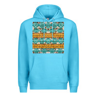 Ocean Blue aztec cowhide seamless Premium Hoodie - AdoDesignShop