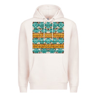 Pale Pink aztec cowhide seamless Premium Hoodie - AdoDesignShop