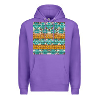Purple aztec cowhide seamless Premium Hoodie - AdoDesignShop
