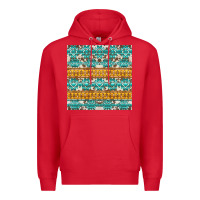 Red aztec cowhide seamless Premium Hoodie - AdoDesignShop