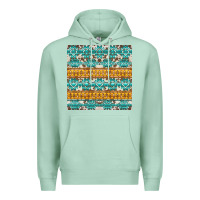 Seafoam aztec cowhide seamless Premium Hoodie - AdoDesignShop