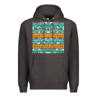 Smoke aztec cowhide seamless Premium Hoodie - AdoDesignShop