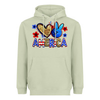 Matcha peace love america Heavyweight Hoodie - Zillion Design Studio