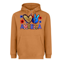 Meerkat peace love america Heavyweight Hoodie - Zillion Design Studio
