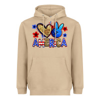 Mushroom peace love america Heavyweight Hoodie - Zillion Design Studio