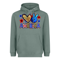 Sage peace love america Heavyweight Hoodie - Zillion Design Studio