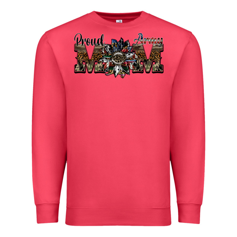 Proud Army Mom Premium Sweatshirt by SublimationCraftShop | Teevron