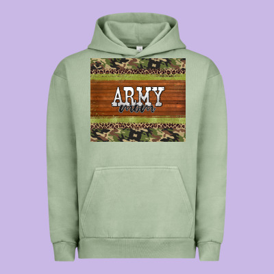 Army Mom Leopard Glitter Camouflage Urban Hoodie Designed By Barkaloodesign