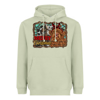 Matcha merry christmas highland cow Heavyweight Hoodie - RanaPortraitStore