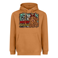 Meerkat merry christmas highland cow Heavyweight Hoodie - RanaPortraitStore