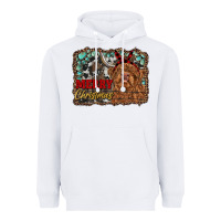 White merry christmas highland cow Heavyweight Hoodie - RanaPortraitStore