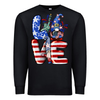 Black Love 4th of July with gnomes 4th of july Premium Sweatshirt - CowGirlArtShop