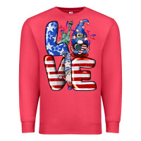 Cardinal Love 4th of July with gnomes 4th of july Premium Sweatshirt - CowGirlArtShop