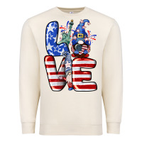 Sandshell Love 4th of July with gnomes 4th of july Premium Sweatshirt - CowGirlArtShop