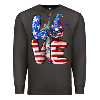 Smoke Love 4th of July with gnomes 4th of july Premium Sweatshirt - CowGirlArtShop