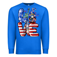 True Royal Love 4th of July with gnomes 4th of july Premium Sweatshirt - CowGirlArtShop