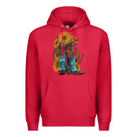 Cardinal western boots with sunflowers Premium Hoodie - Artiststas
