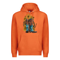 Carrot western boots with sunflowers Premium Hoodie - Artiststas