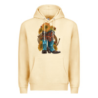 Pina Colada western boots with sunflowers Premium Hoodie - Artiststas