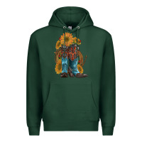 Sports Green western boots with sunflowers Premium Hoodie - Artiststas