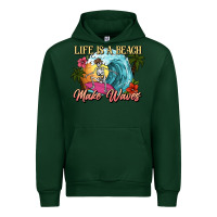 Foreset Green Life is a beach make waves skeleton Urban Hoodie - NancyCooperArtShop