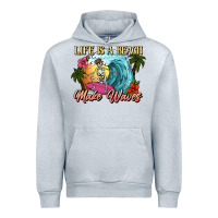 Heather Grey Life is a beach make waves skeleton Urban Hoodie - NancyCooperArtShop