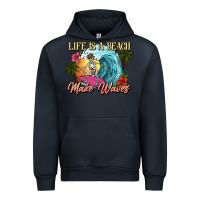 Navy Life is a beach make waves skeleton Urban Hoodie - NancyCooperArtShop