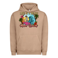 Pigment Burro Life is a beach make waves skeleton Urban Hoodie - NancyCooperArtShop