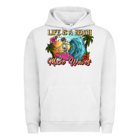 Pigment Lunar Rock Life is a beach make waves skeleton Urban Hoodie - NancyCooperArtShop